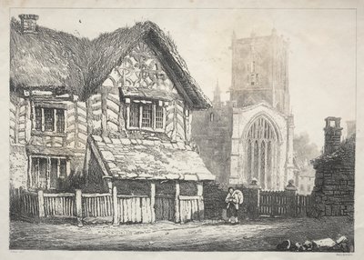 Seria starożytnych budynków i wiejskich domków w północnej Anglii: Helmsley, 1821. autorstwa Samuel Prout