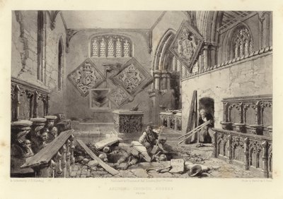 Kościół Arundel (lithotint) autorstwa Samuel Prout