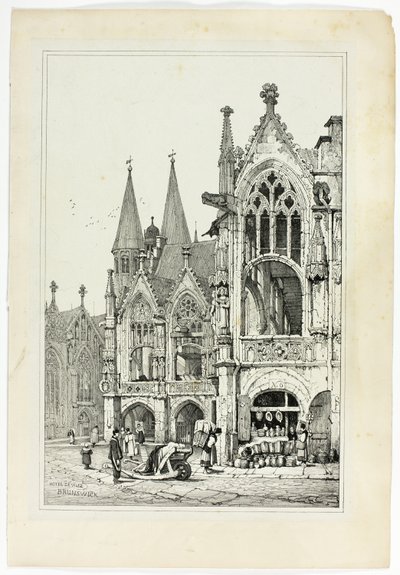 Hotel de Ville, Brunszwik autorstwa Samuel Prout