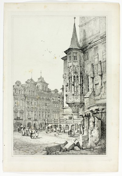 Ratusz w Pradze autorstwa Samuel Prout