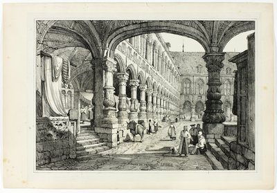 Pałac Książęcy, Liege autorstwa Samuel Prout