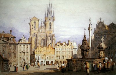 Praga (akwarela z bodycolorem na papierze) autorstwa Samuel Prout