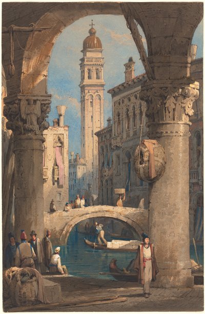 San Giorgio dei Greci, widziane z arkady autorstwa Samuel Prout