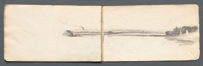 Szkicownik: Krajobraz z żaglówkami, 1814. autorstwa Samuel Prout