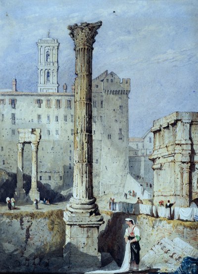 Kolumna Fokasa (akwarela na papierze) autorstwa Samuel Prout