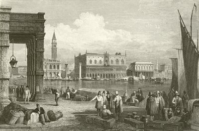 Canal Grande i Pałac Dożów, Wenecja autorstwa Samuel Prout