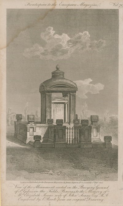 Pomnik Elżbiety Soane autorstwa Samuel Rawle