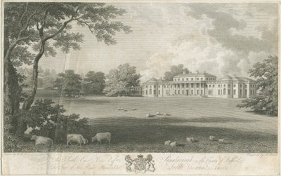 Shugborough Hall: grawerowanie, bd [ok. 1802] autorstwa Samuel Rawle