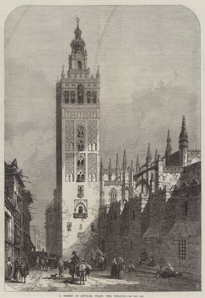 Ulica w Sewilli, Hiszpania, Giralda autorstwa Samuel Read