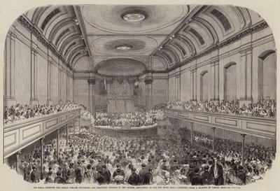 Jego Królewska Wysokość Książę Małżonek wygłasza przemówienie inauguracyjne do Stowarzyszenia Brytyjskiego w New Music Hall w Aberdeen autorstwa Samuel Read