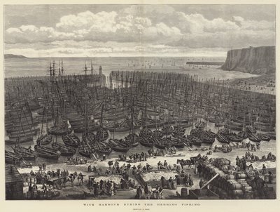Wick Harbor podczas połowu śledzi autorstwa Samuel Read