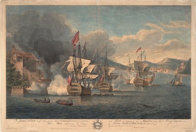 Zdobycie Porto Bello przez admirała Edwarda Vernona w dniu 22 listopada 1739 r autorstwa Samuel Scott