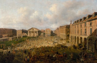 „Piazza i rynek w Covent Garden”, ok. 1755 r. autorstwa Samuel Scott