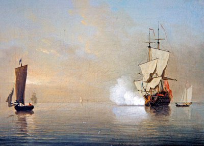 Poranna broń (olej na płótnie) autorstwa Samuel Scott