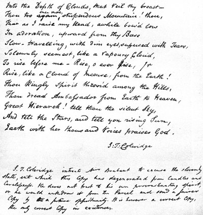 Ostatnie wersy poematu Coleridge