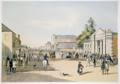 Hindley Street od rogu King William Street, Adelaide autorstwa Samuel Thomas Gill