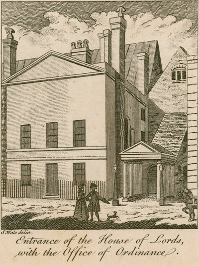 Wejście do Izby Lordów z Urzędem Zarządzenia, Westminster autorstwa Samuel Wale