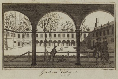 Gresham College w Londynie autorstwa Samuel Wale
