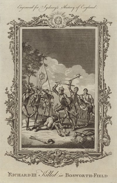 Król Ryszard III zabity w Bosworth Field autorstwa Samuel Wale