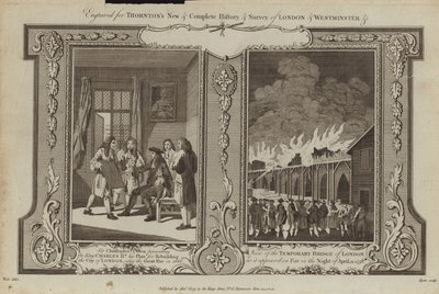 Pożary Londynu z 1666 i 1758 r autorstwa Samuel Wale