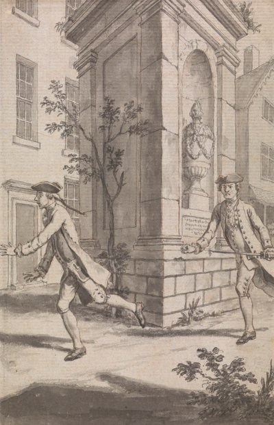 The Pursuit (prawdopodobnie projekt dla The Tyburn Chronicle) autorstwa Samuel Wale
