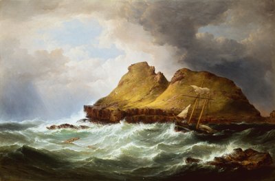 Stosy z Grobli Olbrzyma (olej na płótnie) autorstwa Samuel Walters