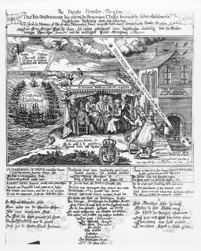 Bogu ku pamięci jego podwójnego wyzwolenia z Niezwyciężonej Marynarki Wojennej (1588) i niezrównanej zdrady prochu (1605), (rycina) repr. przez Transmarinera, 1689 (zdjęcie Bundw) autorstwa Samuel Ward