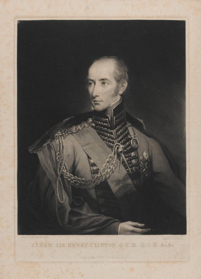 Generał porucznik Sir Henry Clinton, ryty przez Samuela Williama Reynoldsa I (1773-1835) 1 maja 1827 autorstwa Samuel William II Reynolds