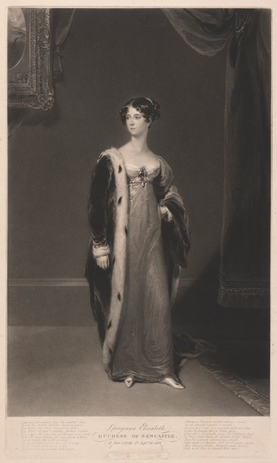 Georgiana Elżbieta Księżna Newcastle autorstwa Samuel William Reynolds