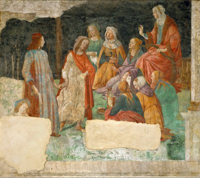 Młody człowiek wprowadzany w siedem sztuk wyzwolonych autorstwa Sandro Botticelli