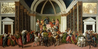 Histoire de Virginie Romana - Historia Wirginii Sandro Botticellego (1445-1510), ok. 1498 - Tempera na panelu, 85x165 - Accademia Carrara, Bergamo autorstwa Sandro Botticelli