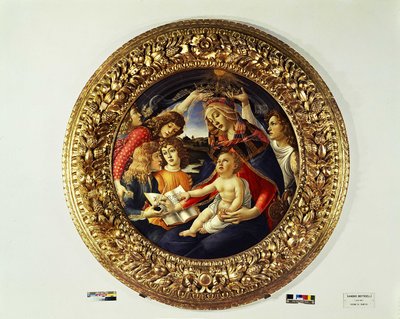 Madonna Magnificat i pięciu aniołów (tondo) - 1481-1483 autorstwa Sandro Botticelli