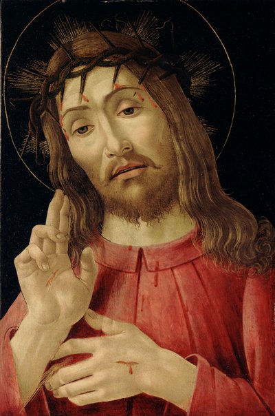 Chrystus Zmartwychwstały, ok. 1480 (malowanie na desce) autorstwa Sandro Botticelli