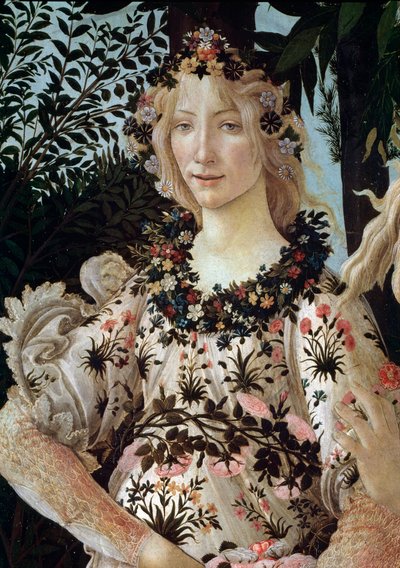 Wiosna. Szczegóły (tempera na panelu) autorstwa Sandro Botticelli