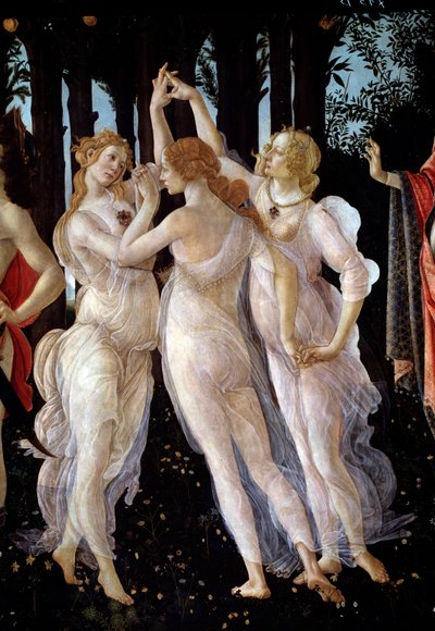 Wiosna. Szczegół Trzech Gracji (malarstwo autorstwa Sandro Botticelli