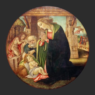 Adoracja dziecka z chłopcem Johannes autorstwa Sandro Botticelli