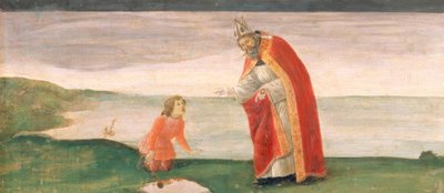 Święty Augustyn i chłopiec na plaży autorstwa Sandro Botticelli