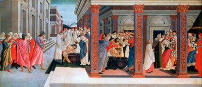 Cztery sceny z wczesnego życia św. Zenobiusza, ok. 1500 autorstwa Sandro Botticelli