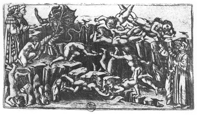 Piekło, z „Boskiej komedii” Dantego Alighieri (1265-1321) autorstwa Sandro Botticelli