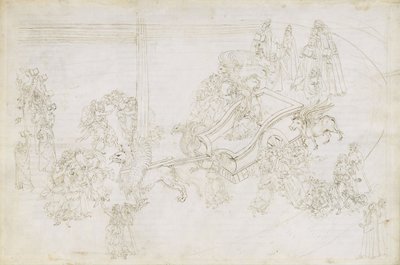 Ilustracja do Boskiej Komedii Dantego Alighieri Purgatorio 31, 1480-1490 autorstwa Sandro Botticelli