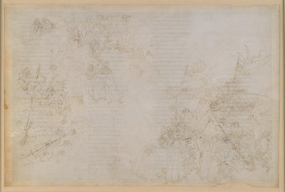 „Boska komedia”, „Piekło”, XXI. Wergiliusz i Dante w ósmym kręgu piekła (Malebolge), 5. bolgia: kara dla skorumpowanych urzędników państwowych; eskorta diabłów autorstwa Sandro Botticelli