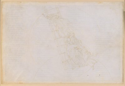 „Boska komedia”, „Raj”, XXII. Siódma sfera planetarna (niebo Saturna): relacja św. Benedykta; wzniesienie się po drabinie Jakuba do nieba gwiazd stałych autorstwa Sandro Botticelli