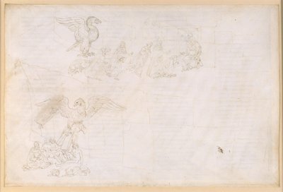 „Boska komedia”, „Czyściec” IX. Przedczyściec: strefa środkowa i taras przy bramie: sen Dantego; przed bramą Czyśćca autorstwa Sandro Botticelli