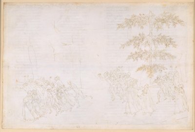 „Boska komedia”, „Czyściec” XXIII. Szósty krąg czyśćca: pokuta łakomczuchów; spotkanie z Forese Donati autorstwa Sandro Botticelli