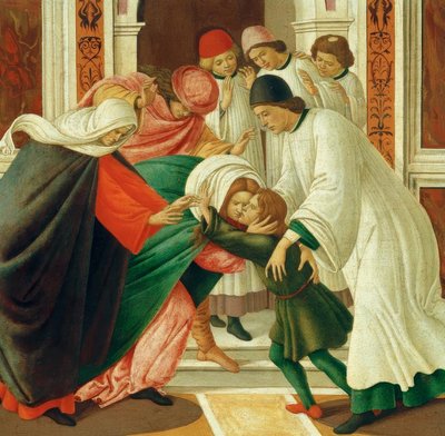 Żyć i. Cuda re. NS. Zenobiusz (wskrzeszanie zmarłych) autorstwa Sandro Botticelli