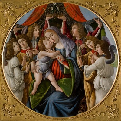 Madonna z Dzieciątkiem z sześcioma aniołami, ok. 1500. autorstwa Sandro Botticelli