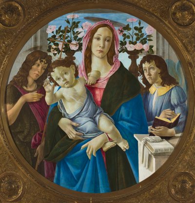 Madonna z Dzieciątkiem, Św. Janem Chrzcicielem i Aniołem autorstwa Sandro Botticelli