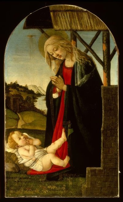 Maria adorująca dziecko autorstwa Sandro Botticelli