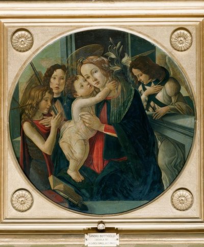 Maryja z Dzieciątkiem, chłopcem Janem i dwoma aniołami autorstwa Sandro Botticelli