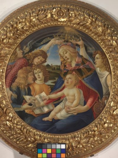 Maryja z dzieckiem i pięcioma aniołami autorstwa Sandro Botticelli
